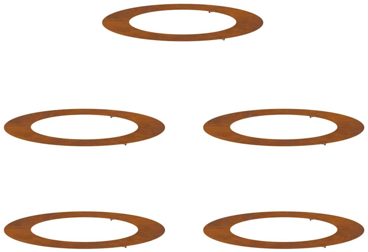 vidaXL geeignet für flache Baumringe 5 pcs Braun Ø60 / 90 cm 873717 Bild 1