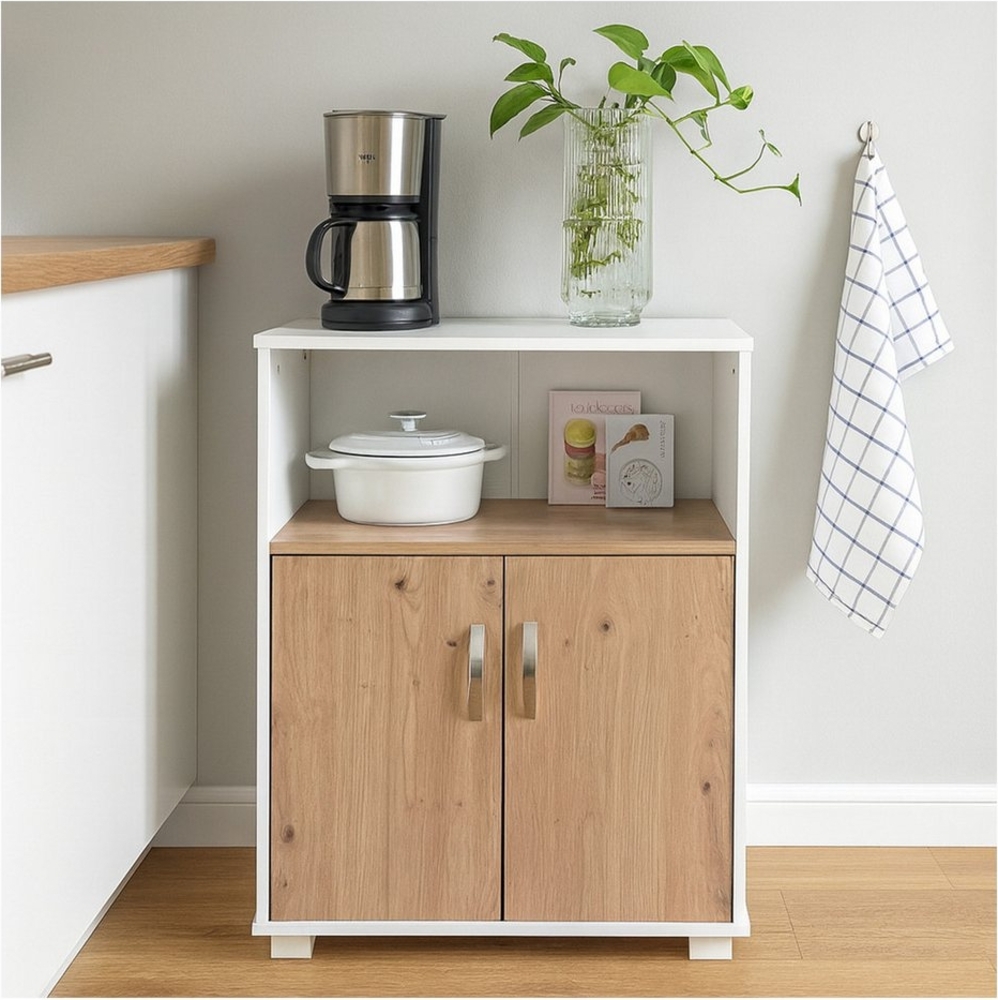 HTI-Living Beistellschrank Küchenschrank Blanca Weiß (Stück, 1-St, 1 Schrank) Mehrzweckschrank Anrichte Bild 1