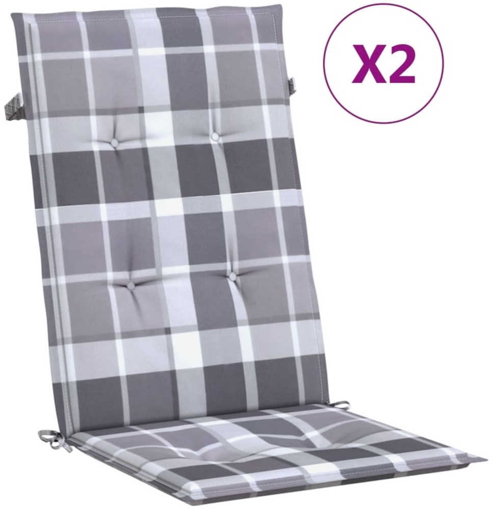 vidaXL Gartenstuhlauflagen für Hochlehner 2 Stk. 120x50x3cm Stoff 314128 Bild 1