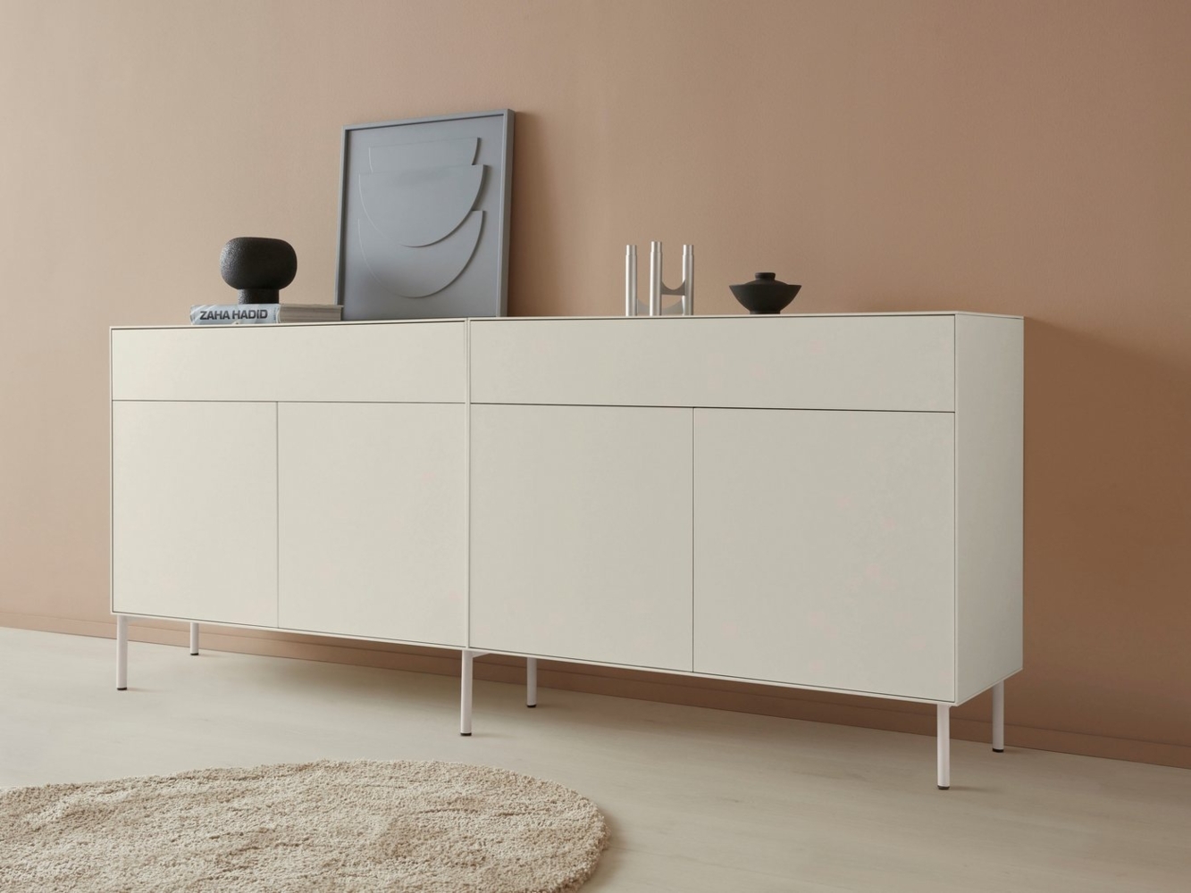 LeGer Home by Lena Gercke Sideboard Essentials (2 St), Breite: 224cm, MDF lackiert, Push-to-open-Funktion Bild 1