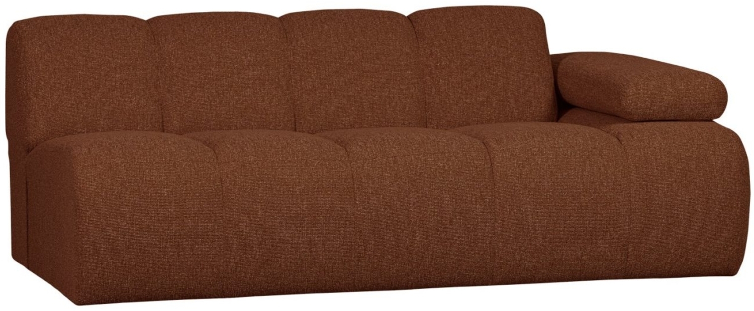 Modulsofa Mojo Boucle 2er Arm-Rechts, Rostbraun Bild 1