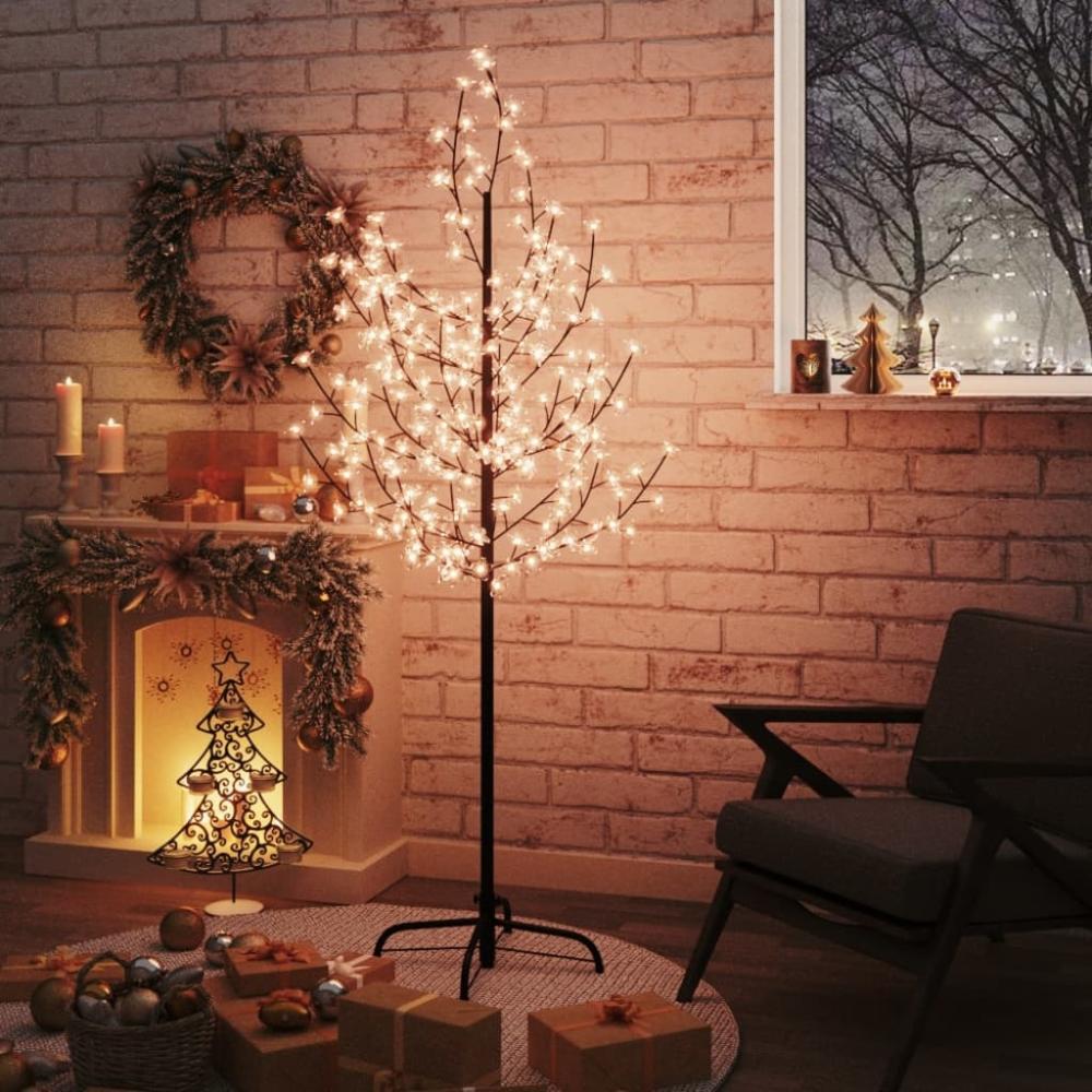 vidaXL LED-Baum mit Kirschblüten Warmweiß 200 LEDs 180 cm 345132 Bild 1