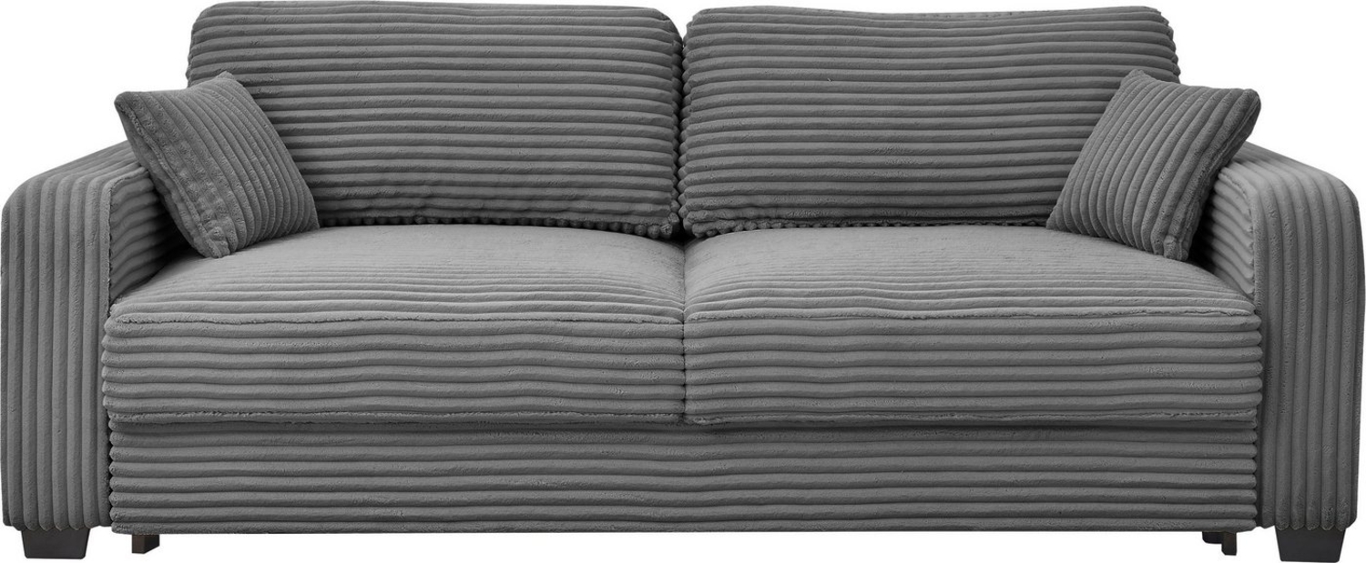 Sofa Carrara von ED Exciting Design mit Schlaffunktion, Liftbeschlag, Bettkasten und Mikrofaserbezug Ambience Farbe Anthrazit Bild 1