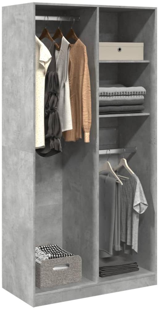 vidaXL Kleiderschrank Betongrau 100x50x200 cm Holzwerkstoff 3307768 Bild 1