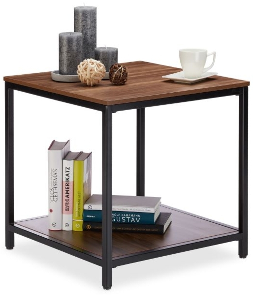 Beistelltisch Holz mit Metallgestell Bild 1