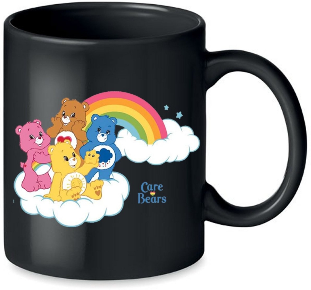 Blondie & Brownie Tasse Glücksbärchis Care Bears Hab-Dich-lieb Bärchis in Schwarz und Weiß, Keramik Bild 1