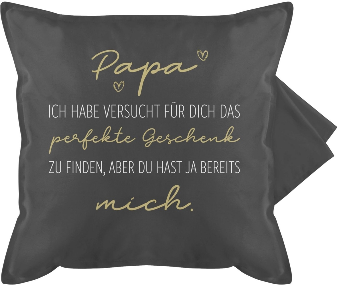 Shirtracer Kissenbezüge Papa ich habe versucht das du-hast-ja-mich - Geschenk zu finden gold, (1 Stück), Vatertagsgeschenk Kissen Bild 1