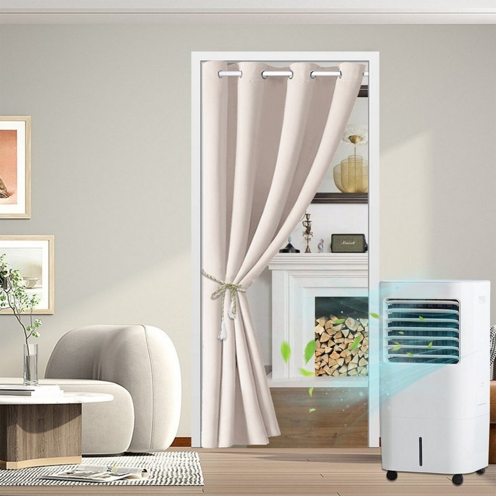 Sunicol Türvorhang Blickdicht Vorhang, thermisch isoliert Türvorhang (1 St), Ösen, abdunkelnd, Store Bild 1