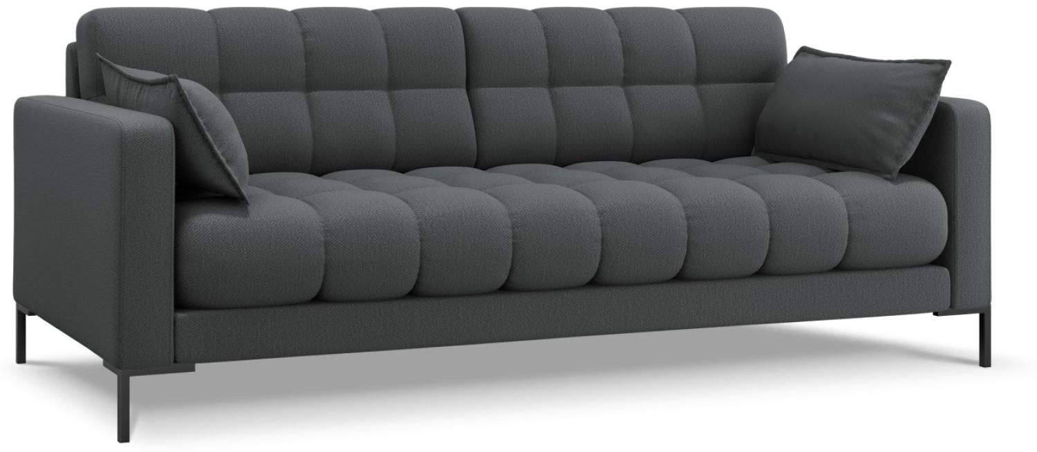 Micadoni 4-Sitzer Sofa Mamaia | Bezug Dark Grey | Beinfarbe Black Metal Bild 1