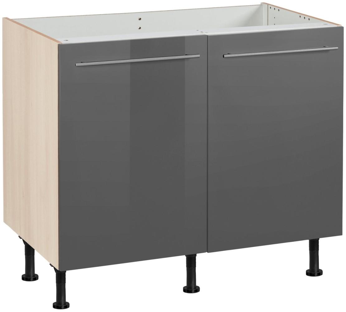 OPTIFIT Spülenschrank Bern 100 cm breit, mit 2 Türen, höhenverstellbare Füße, mit Metallgriffen Bild 1