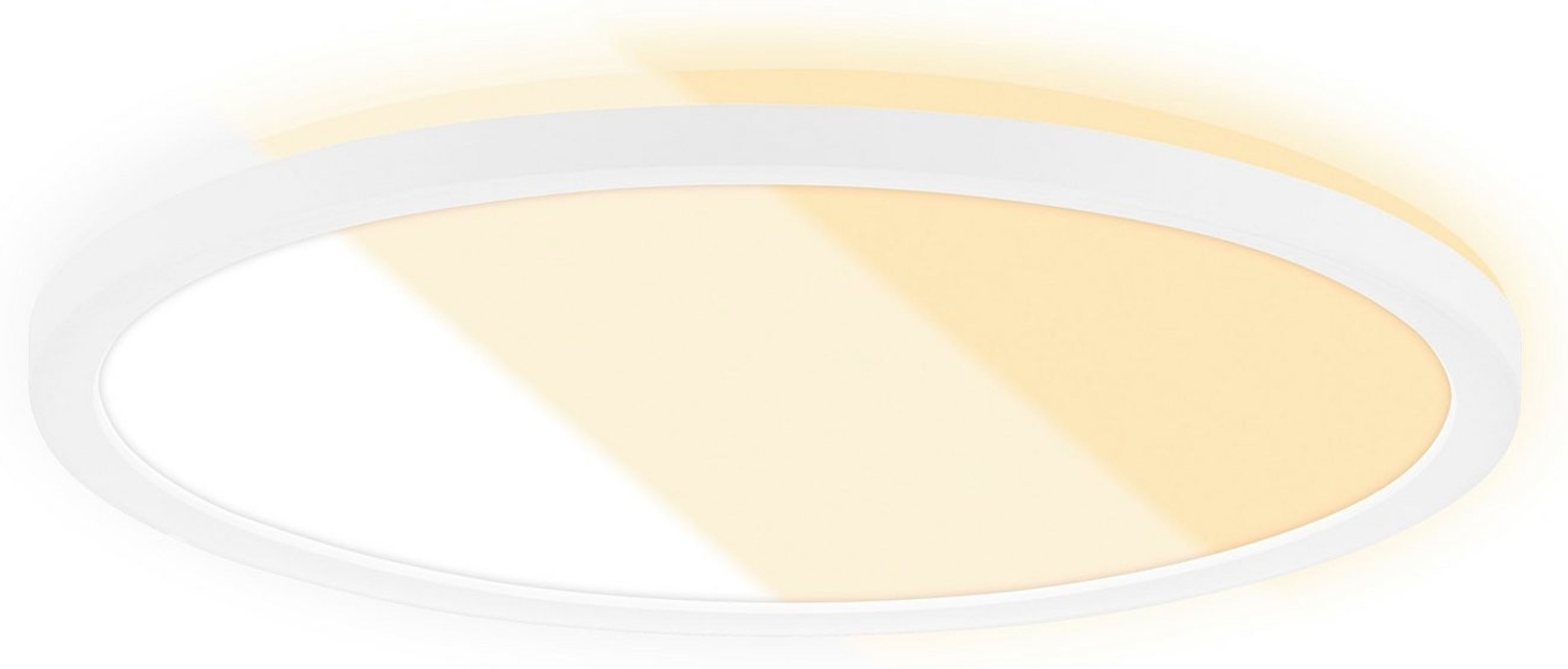 BRILONER – LED Deckenlampe für Wohnzimmer, LED Deckenleuchte flach, LED Lampe, Wohnzimmerlampe, LED Panel, Lichtfarbe einstellbar, Backlight, Weiß Bild 1