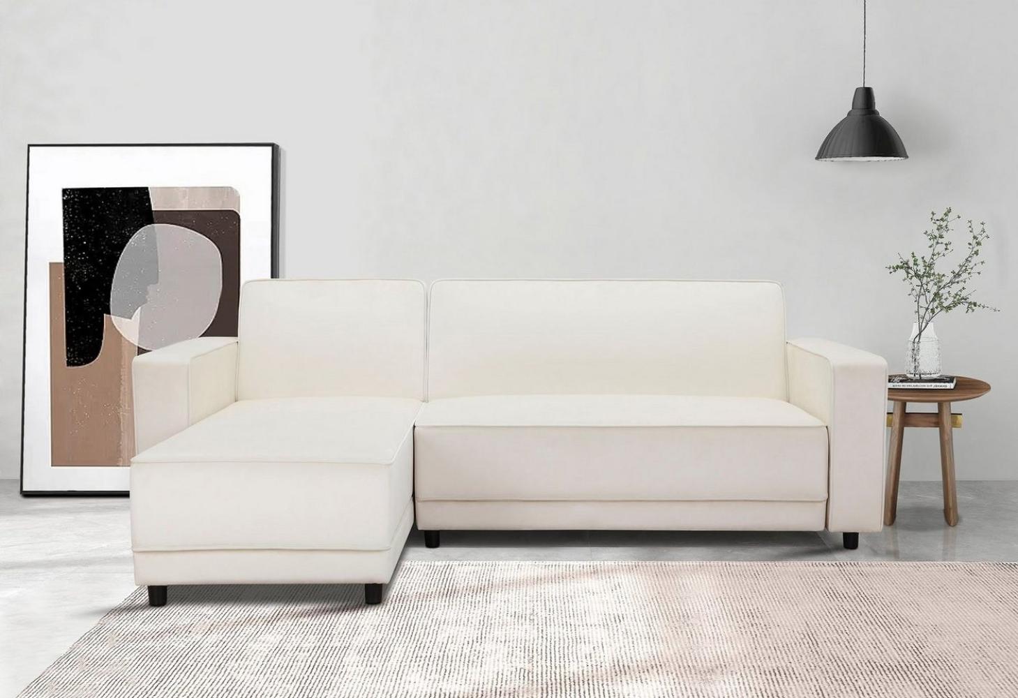 Dorel Home Ecksofa Allie Schlafsofa 230 cm mit Relaxfunktion in der Rückenlehne, Schlaffunktion (108/194,5cm), trendiger Cord o. pflegeleichter Velours Bild 1