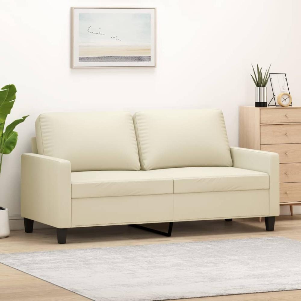 vidaXL 2-Sitzer-Sofa Creme 140 cm Kunstleder 359138 Bild 1