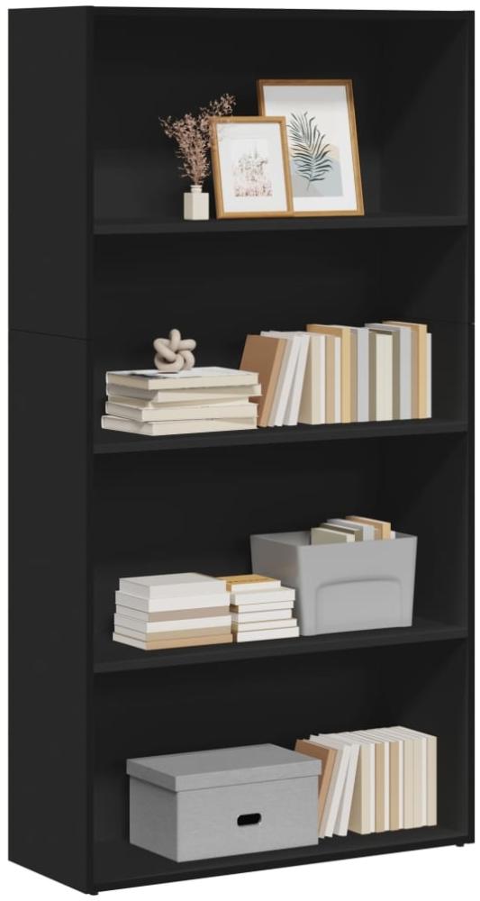 vidaXL Bücherregal Schwarz 80x30x152 cm Holzwerkstoff 857941 Bild 1