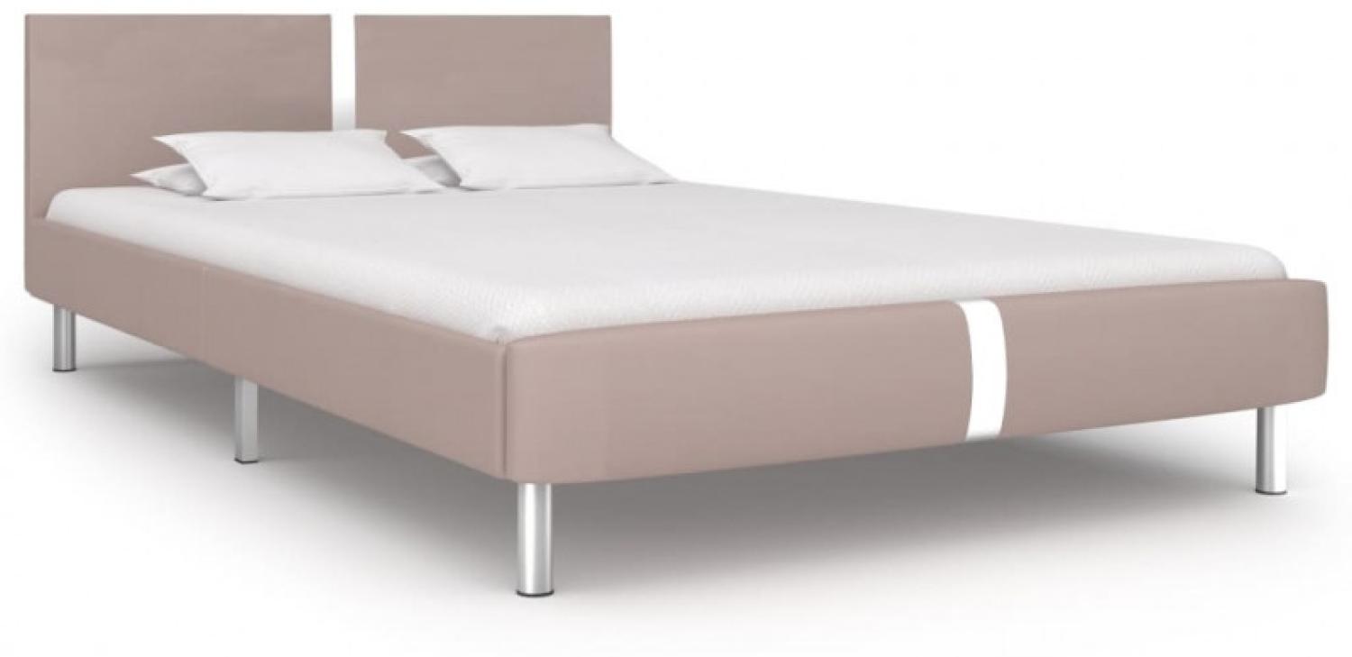 vidaXL Bettgestell Cappuccino-Braun Kunstleder 140x200 cm [280843] Bild 1