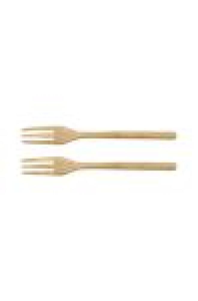 ASA Selection wood 2er Set Gabeln, Holzbesteck, Holzgabeln, Gummibaumholz, Natur, 15 cm, 53911970 Bild 1