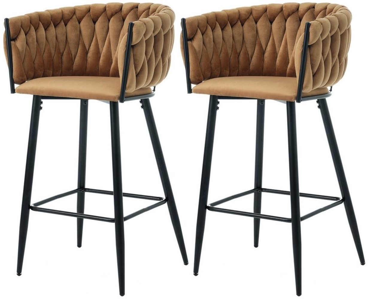 MODFU Esszimmerstuhl Samt-Esszimmerstühle (Metallbeinen, 2 St), luxuriöses Wohnzimmer Bild 1