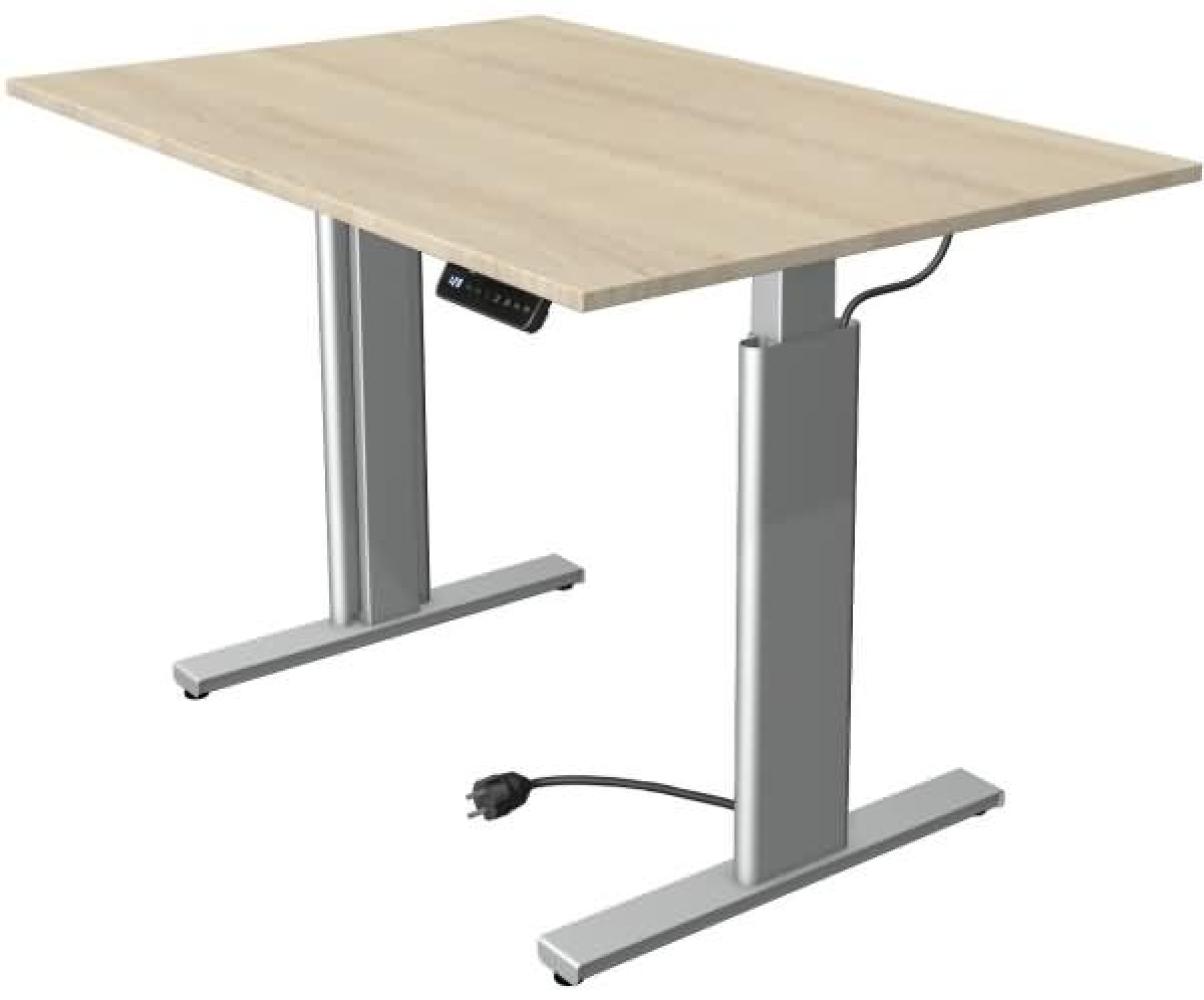 Kerkmann Schreibtisch Sitz-Stehtisch Move 3 silber 120x80x74-120cm elektr. höhenverstellbar ahorn Bild 1