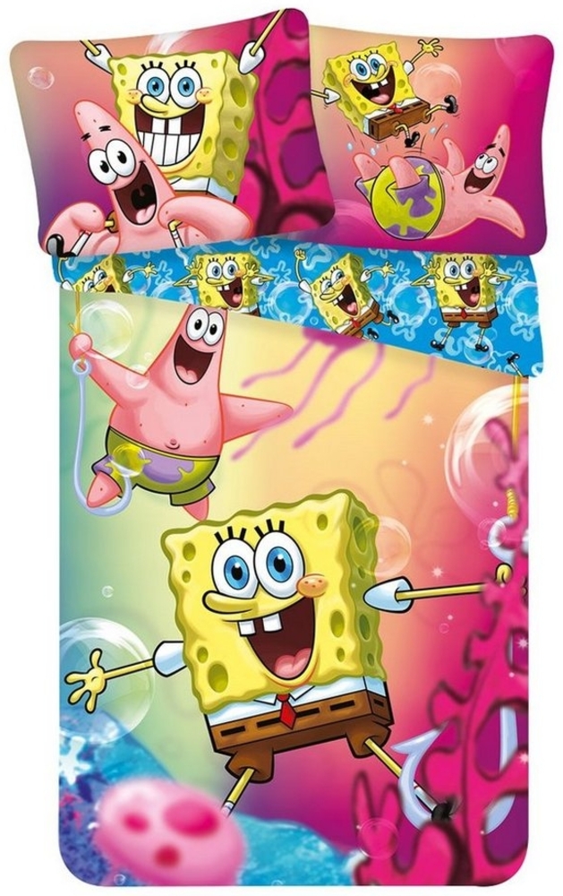 Spongebob Schwammkopf Wendebettbezug Sponge Bob Schwammkopf Bettwäsche Set für 135/140x200 cm, (2 St) Bild 1