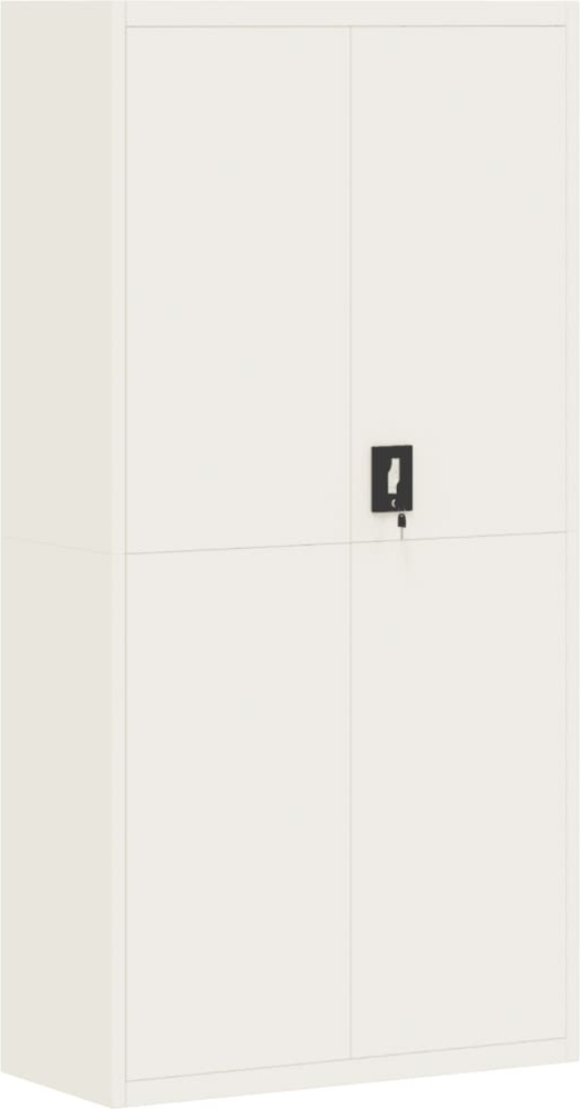 vidaXL Aktenschrank Weiß 90x40x180 cm Stahl 339752 Bild 1