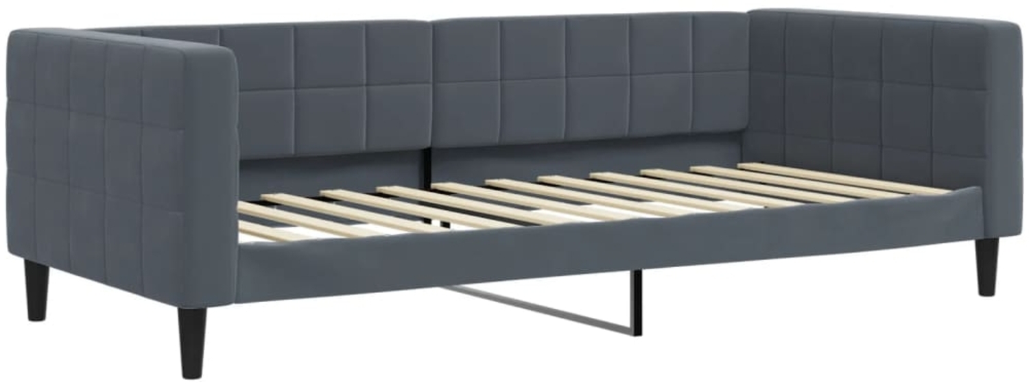 vidaXL Tagesbett Dunkelgrau 100x200 cm Samt 354016 Bild 1