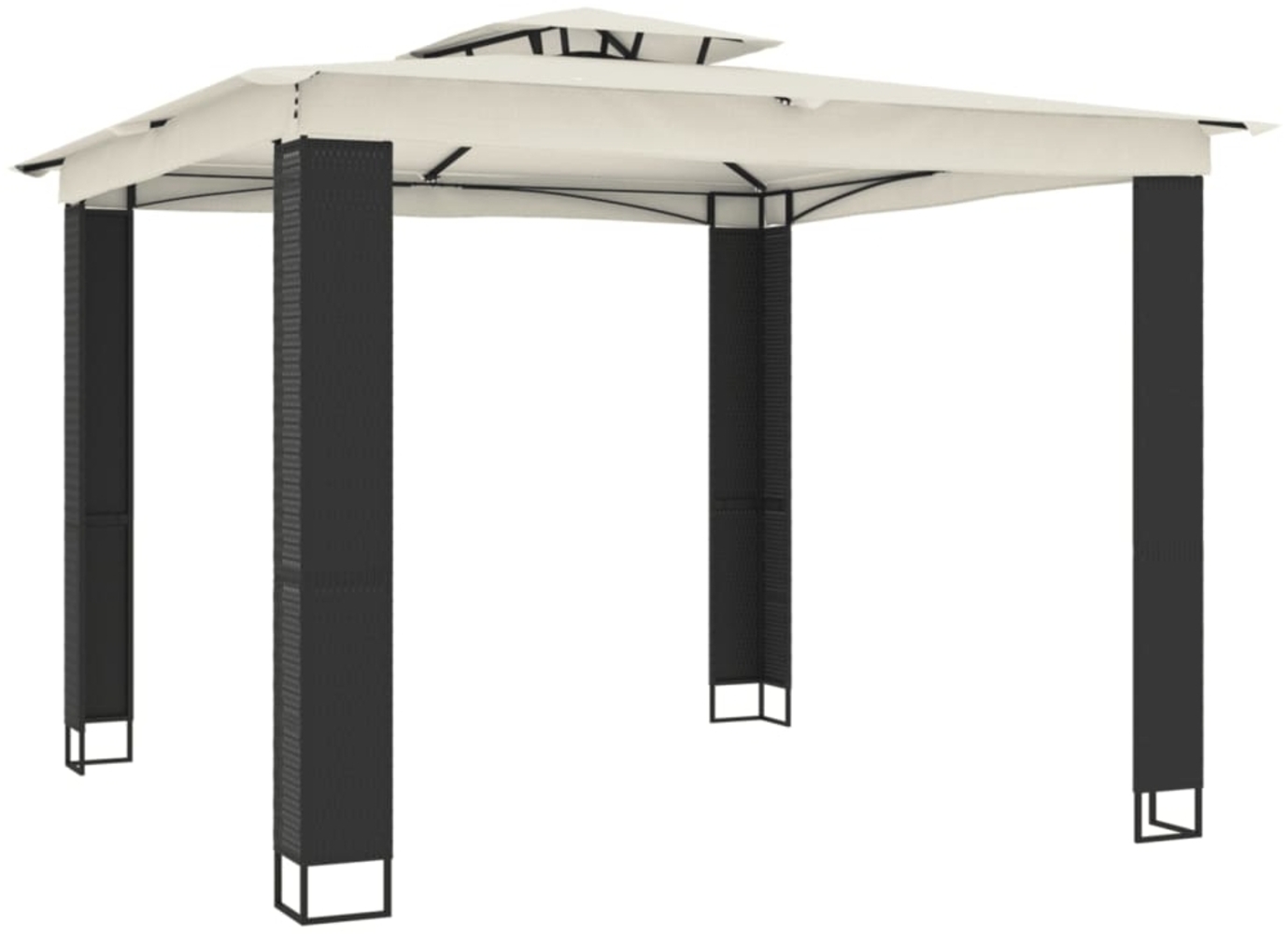 vidaXL Pavillon mit Doppeldach Creme 2,94x2,94 m Stahl 368444 Bild 1