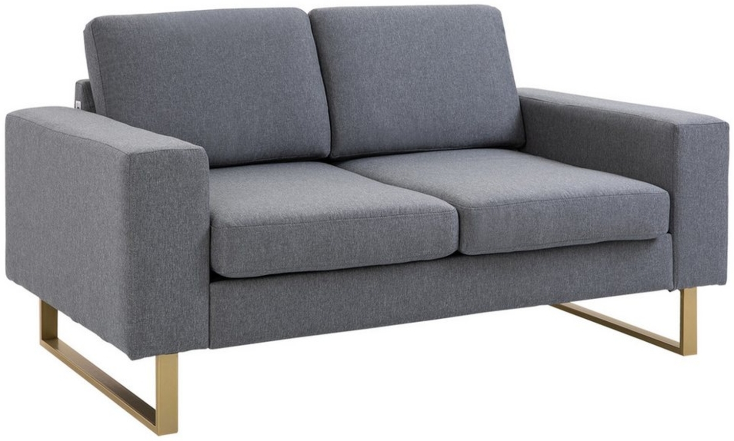 HOMCOM 2-Sitzer Sitzmöbel Fernsehsessel Kissen Armlehne, Zwei Sitzer Couch 1 Teile, Dunkelgrau 145 x 82 x 78 cm Bild 1