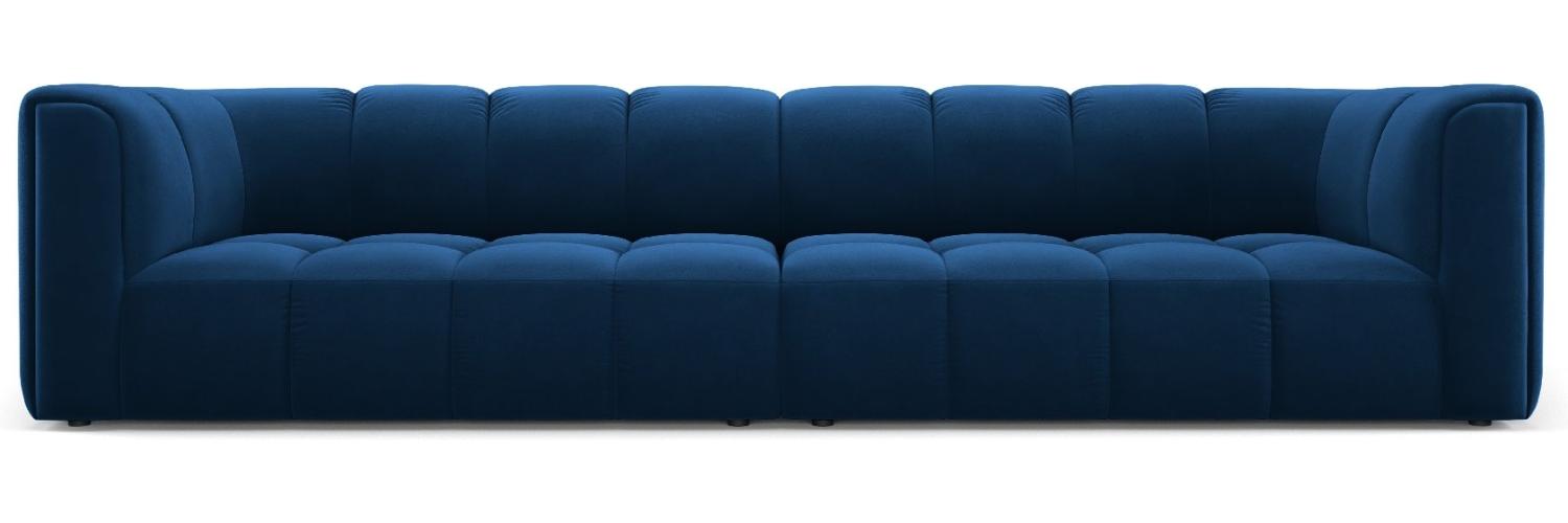 Micadoni Modulares Sofa Serena 4-Sitzer Samtstoff Königsblau Bild 1