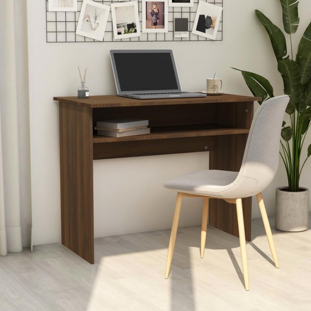 vidaXL Schreibtisch Braun Eichen-Optik 90x50x74 cm Holzwerkstoff 815464 Bild 1