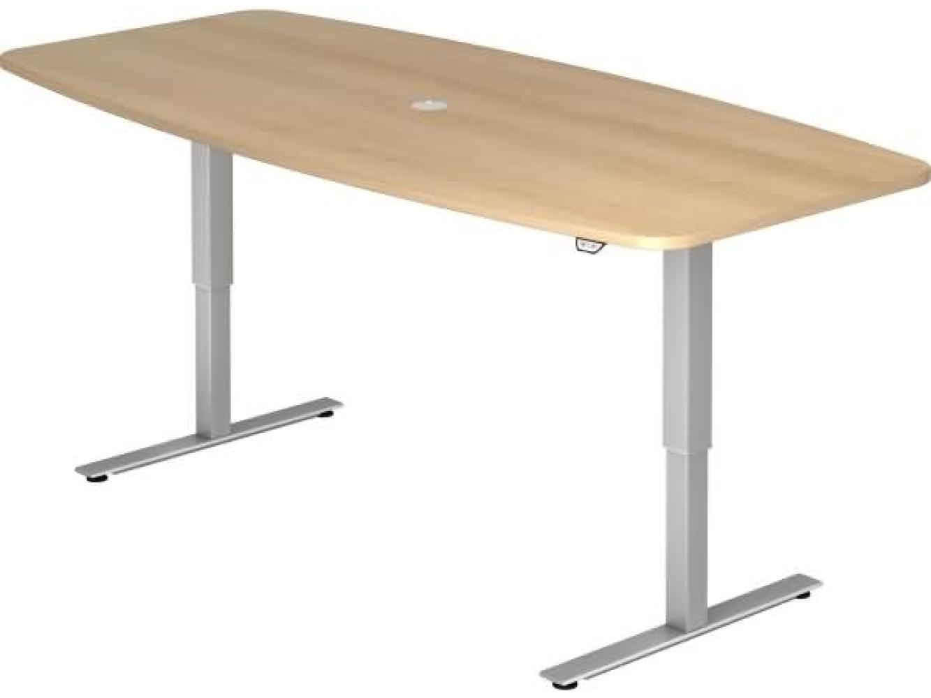Konferenztisch mit Tastschalter, Eiche Bild 1