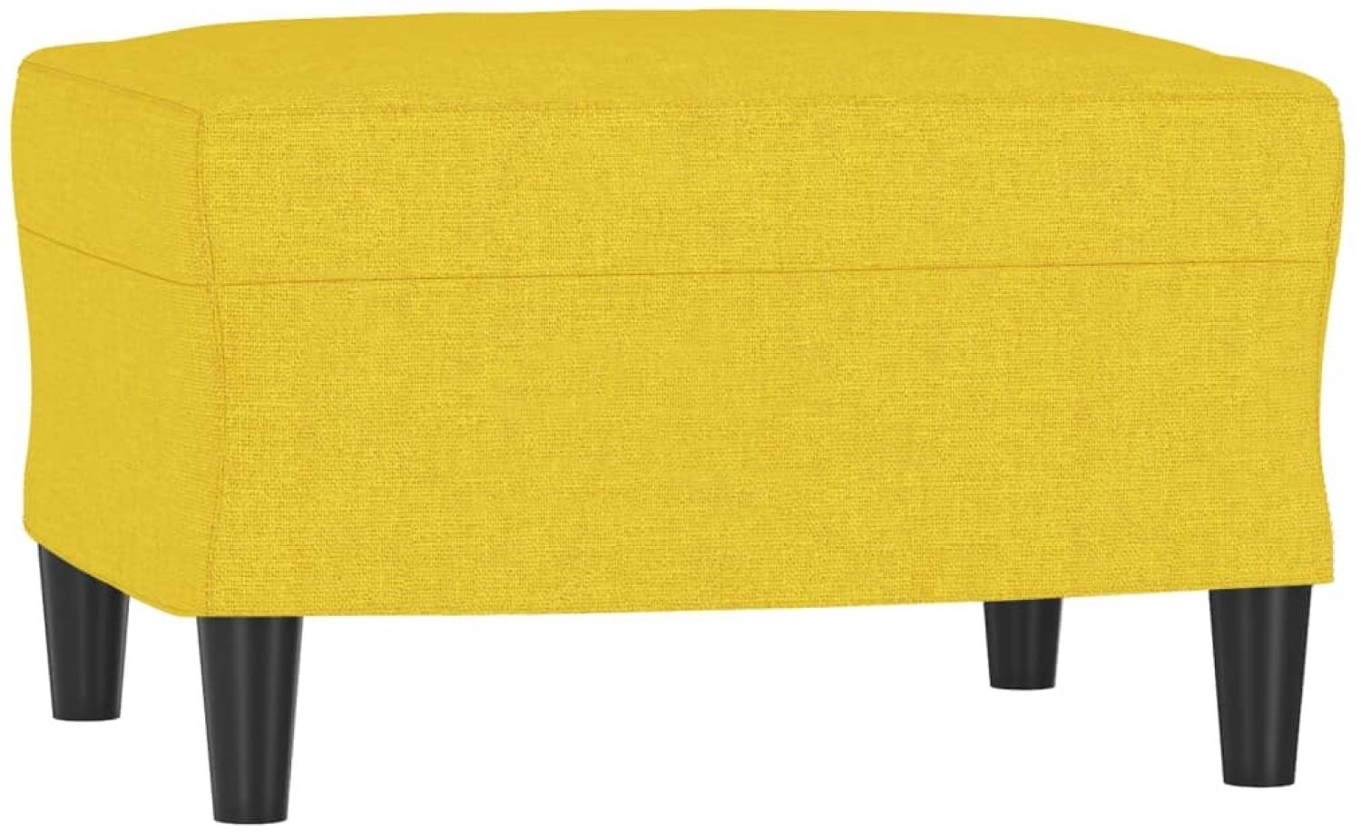 vidaXL Fußhocker Hellgelb 60 x 50 x 41 cm Stoff [349284] Bild 1