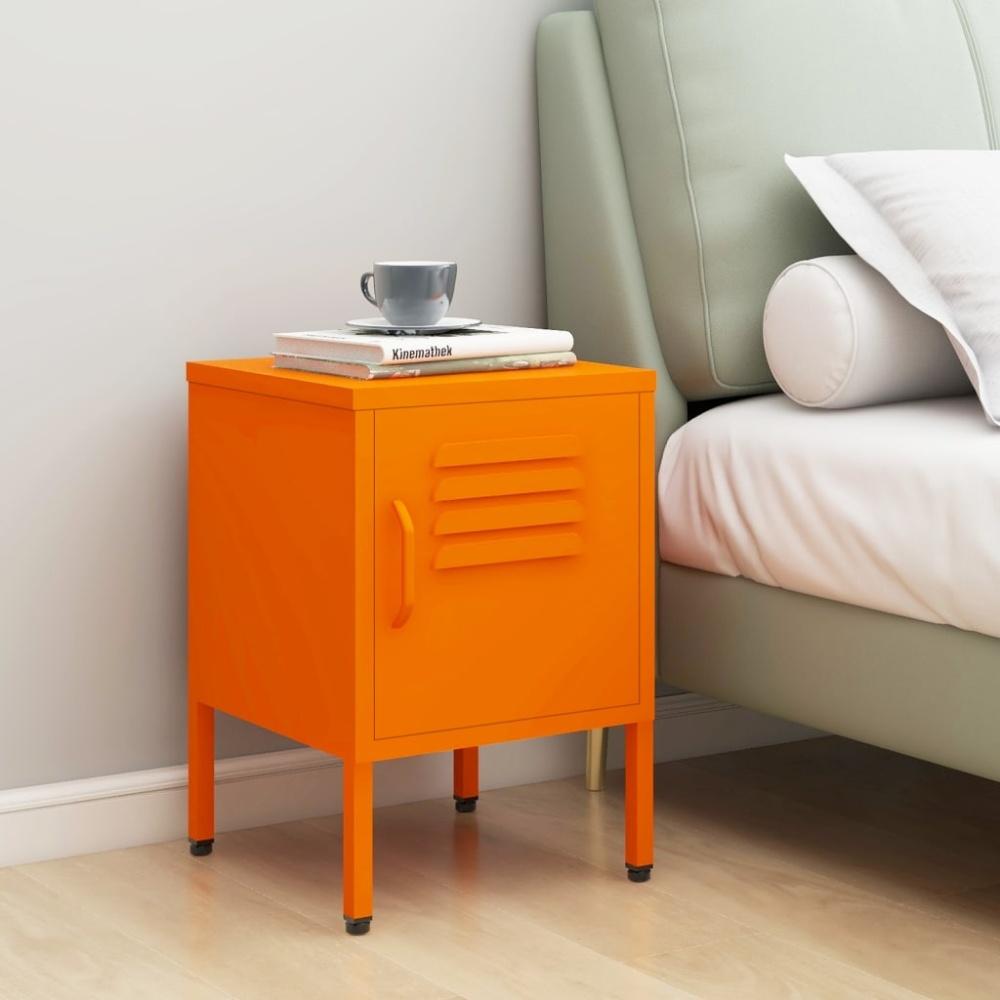 vidaXL Nachttisch Orange 35x35x51 cm Stahl 336210 Bild 1