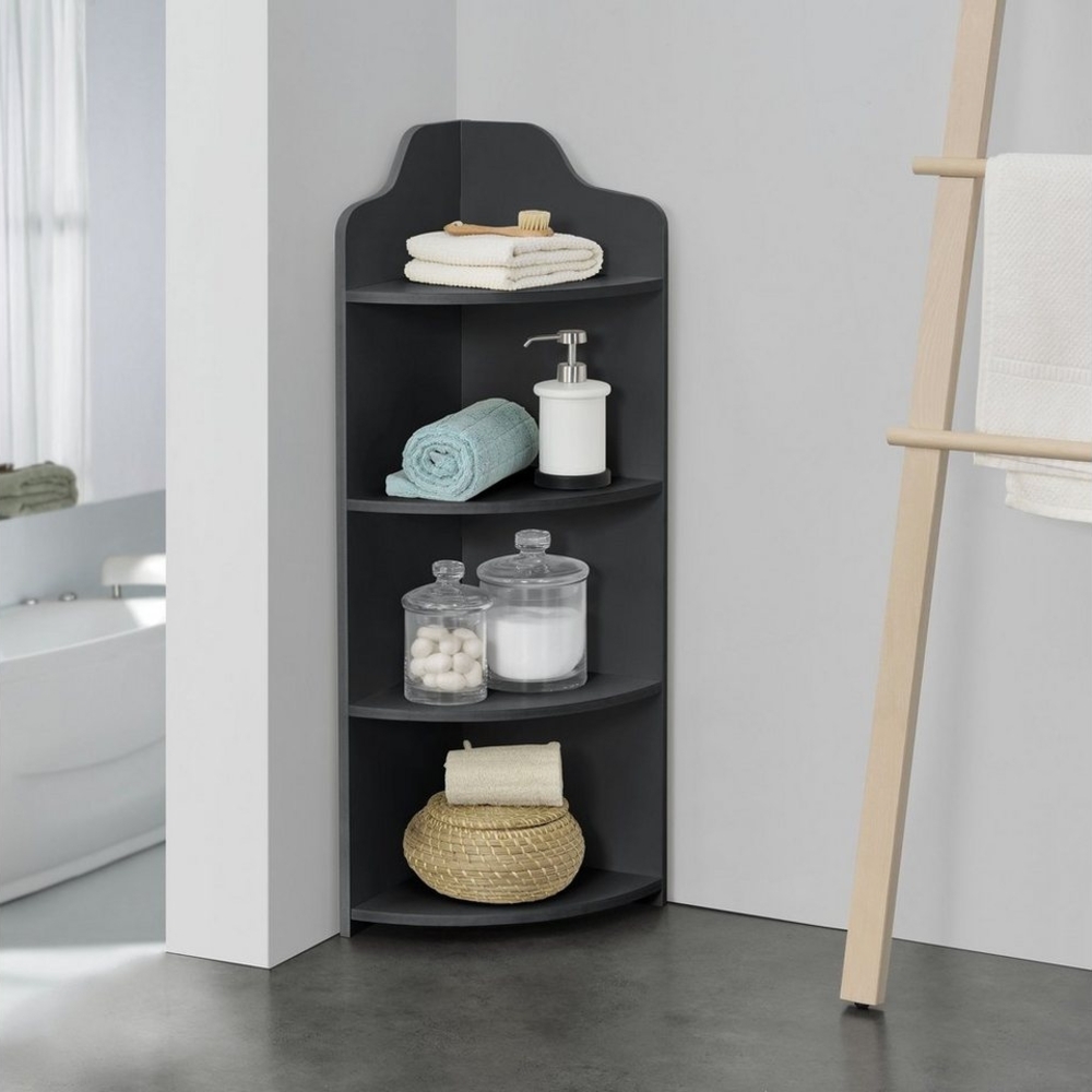 Eckregal Bjurholm 90x28x28 cm Dunkelgrau [en. casa] Bild 1