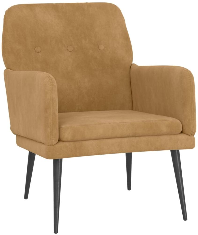 vidaXL Sessel Braun 62x79x79 cm Samt 351411 Bild 1