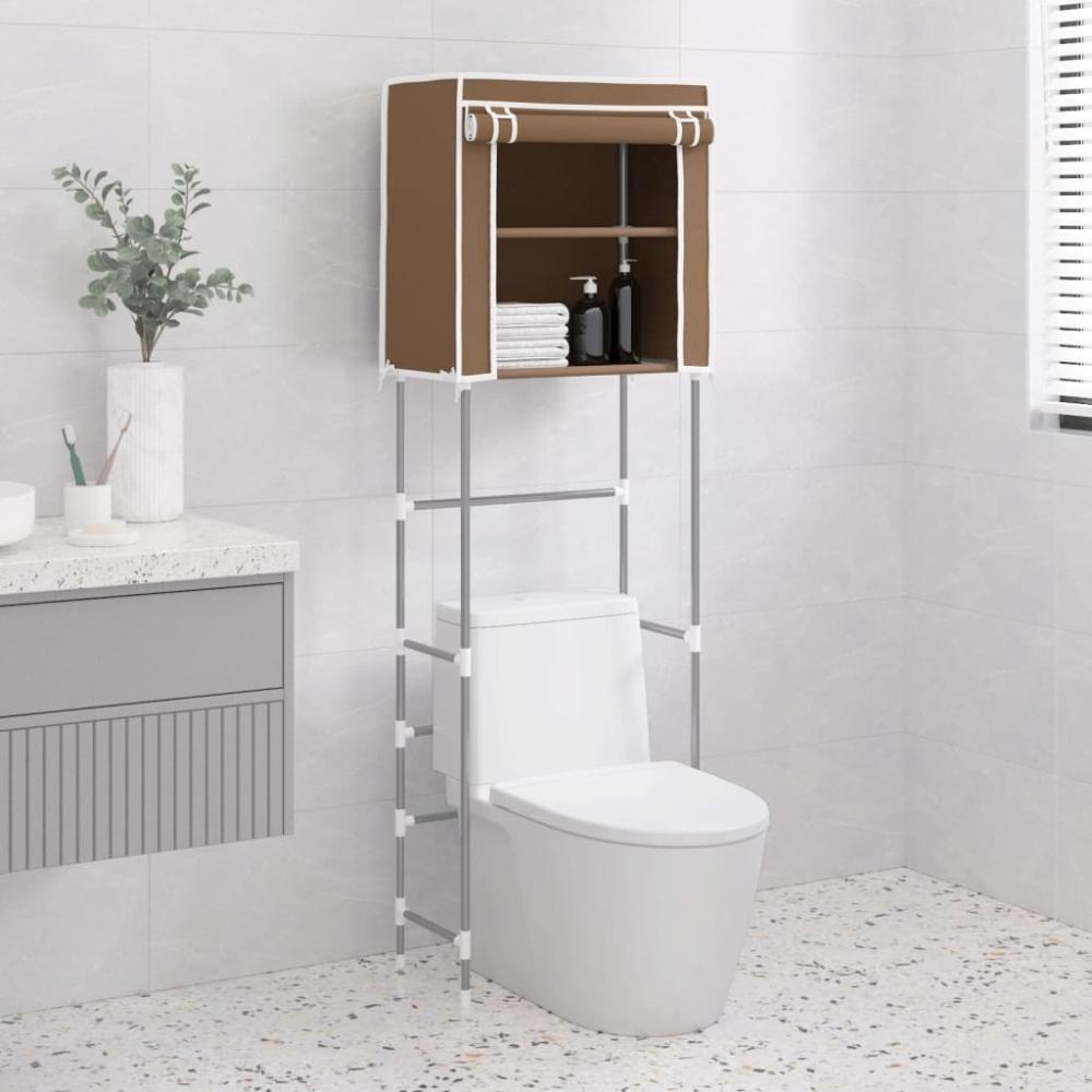 vidaXL Toilettenregal 2 Ablagen Braun 56x30x170 cm Eisen 343143 Bild 1