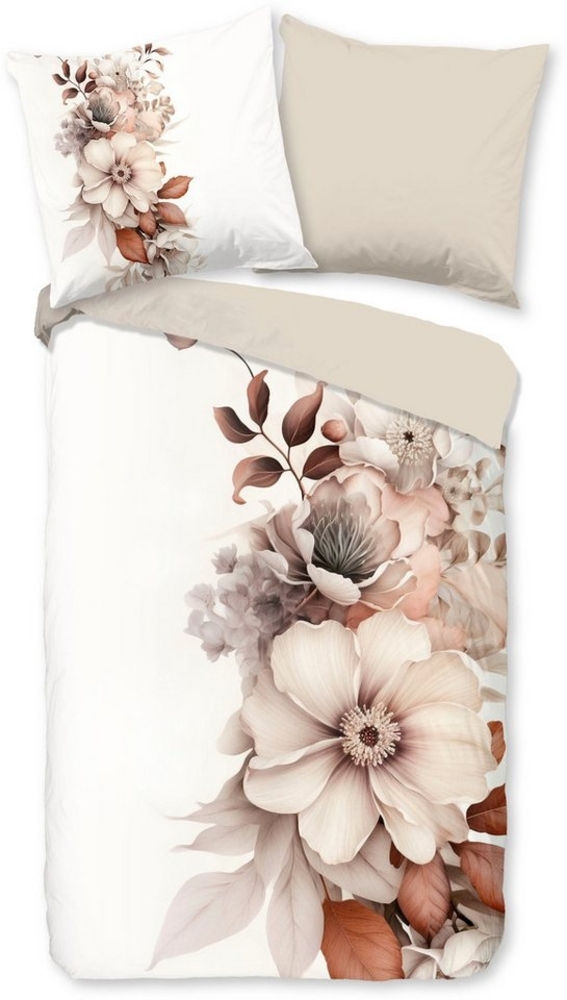 Good Morning Renforcé Bettwäsche 155 X 220 cm + 1- 80 X 80 cm Vester flowers natur Bild 1