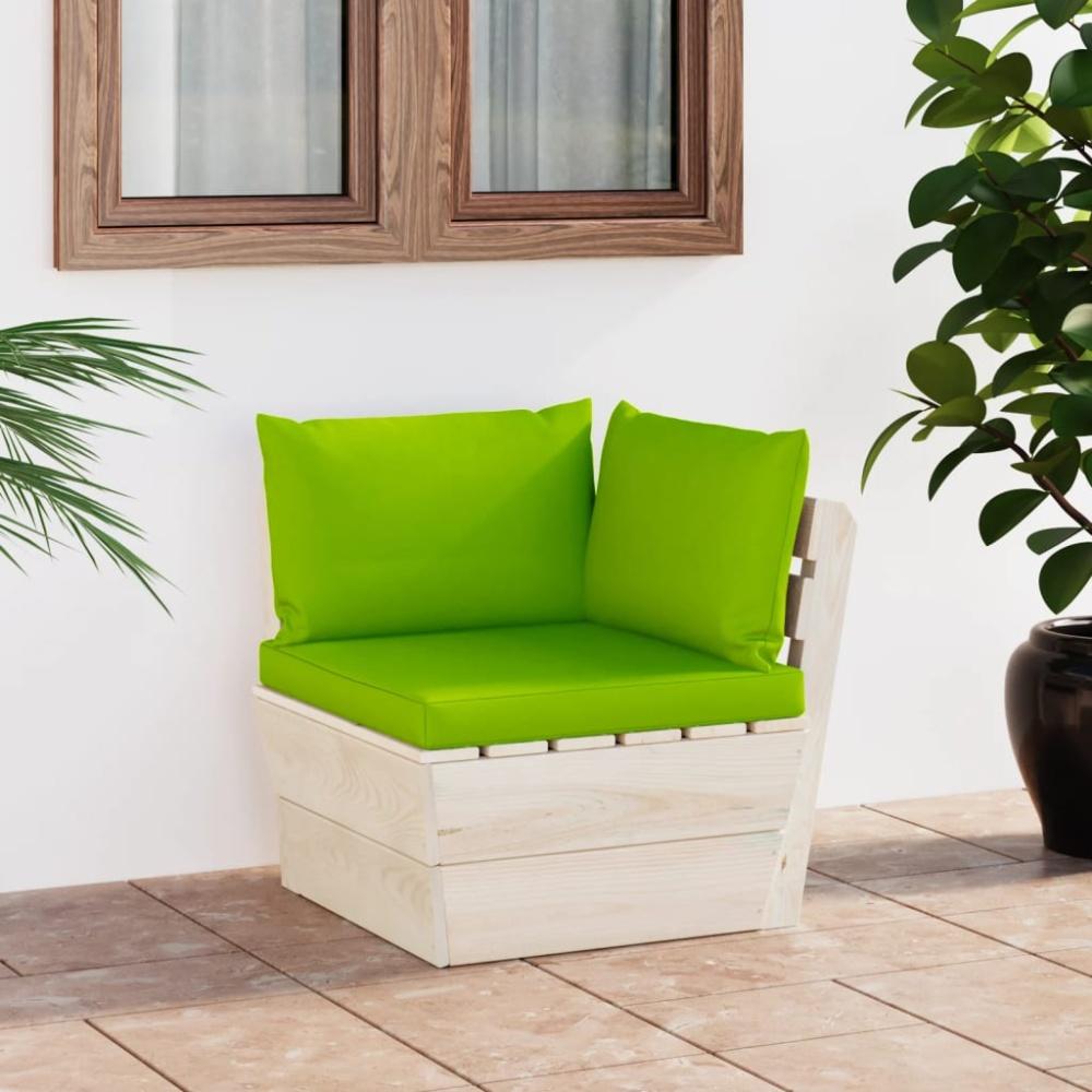 vidaXL Garten-Paletten-Ecksofa mit Kissen Imprägniertes Fichtenholz 3063359 Bild 1