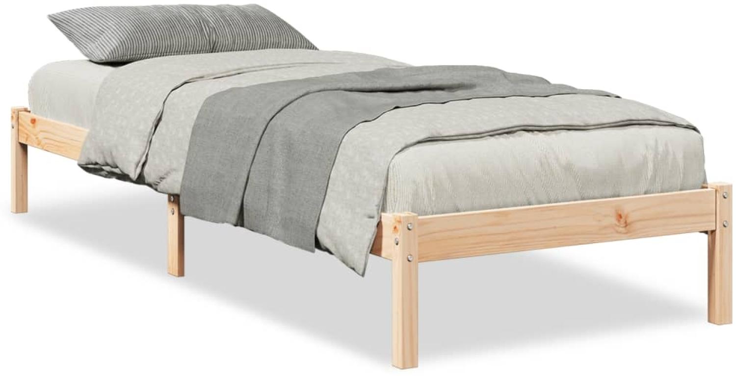 vidaXL Massivholzbett Extra Lang ohne Matratze 90x220 Kiefernholz 852416 Bild 1