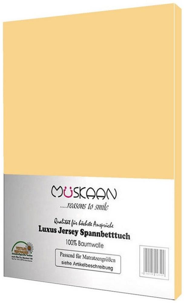 Müskaan Spannbettlaken Jersey Spannbettlaken, Baumwolle, (1 Stück), mit Gummizug Bild 1
