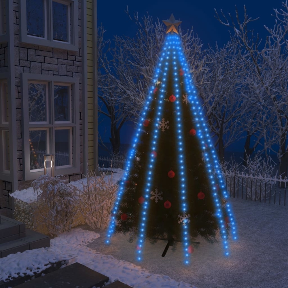 vidaXL Weihnachtsbaum-Lichternetz mit 400 LEDs Blau 400 cm 328893 Bild 1