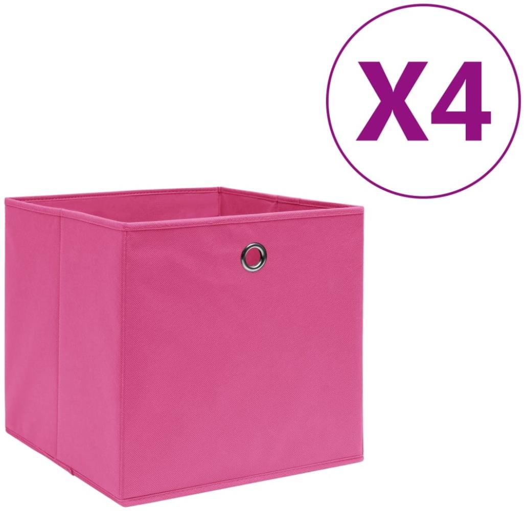 vidaXL Aufbewahrungsboxen 4 Stk. Vliesstoff 28x28x28 cm Rosa 325203 Bild 1