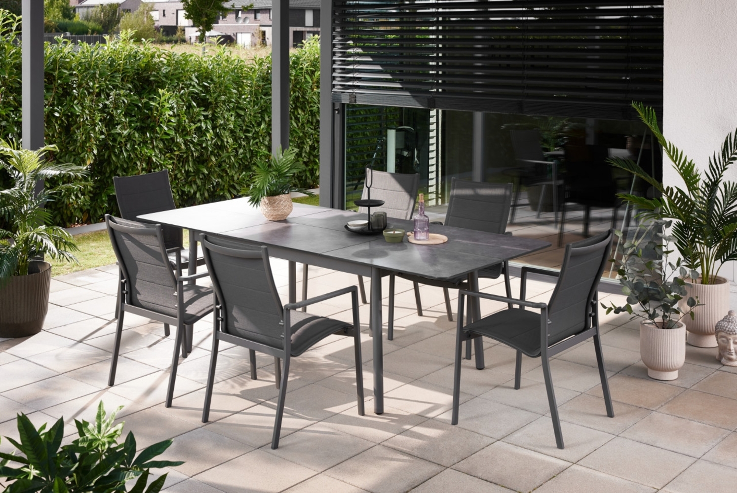 Primaster Garten-Essgruppe Taormina Bilbao 6 Personen mit ausziehbaren Tisch Bild 1