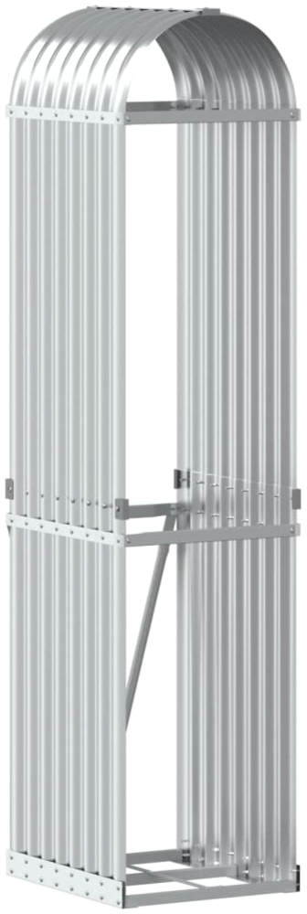 vidaXL Kaminholzunterstand Silbern 40x45x170 cm Verzinkter Stahl 364588 Bild 1