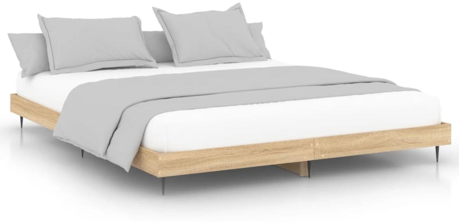 vidaXL Bettgestell ohne Matratze Sonoma-Eiche 180x200 cm Holzwerkstoff 832224 Bild 1