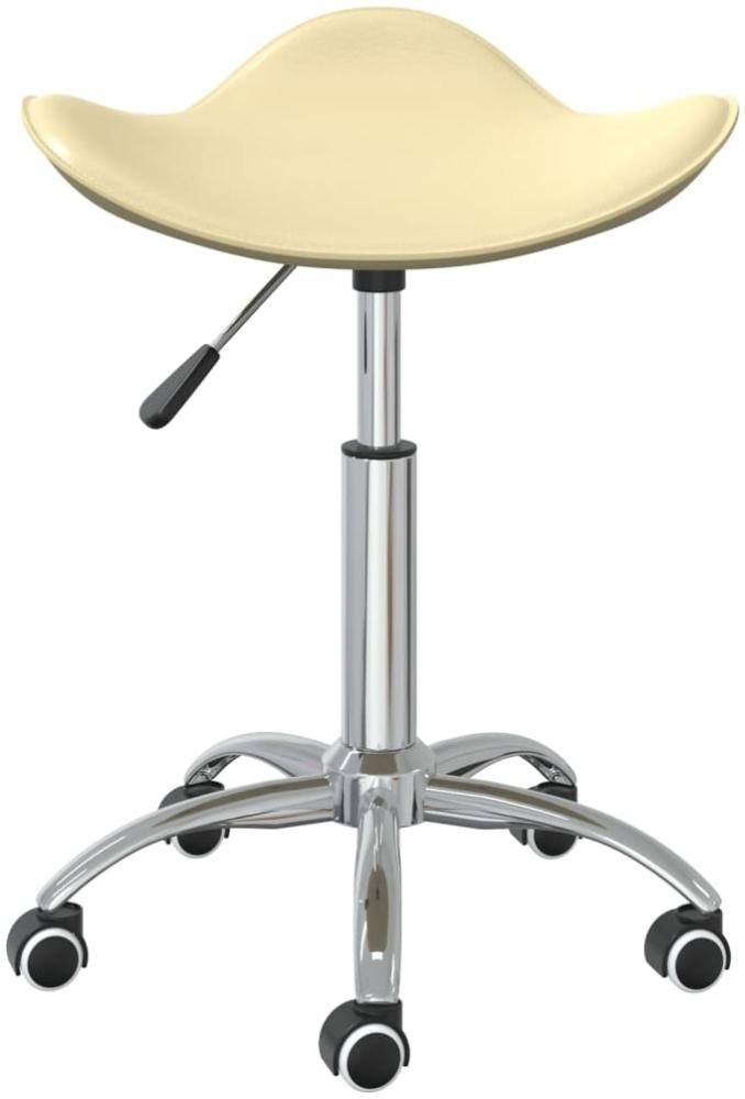 vidaXL Esszimmerstuhl Drehbar Creme Kunstleder [3088569] Bild 1