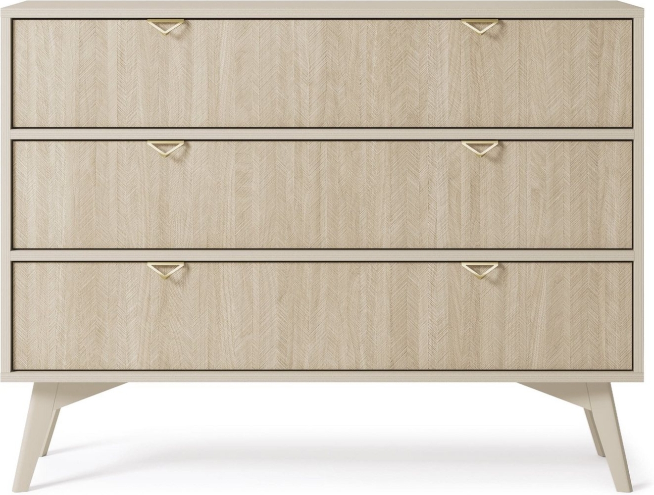 MOEBLO Kommode Abeto Kommode S 106 (Moderne Sideboard mit Schubladen Highboard Goldene Türgriffe), (BxHxT):106x80x38 cm Bild 1