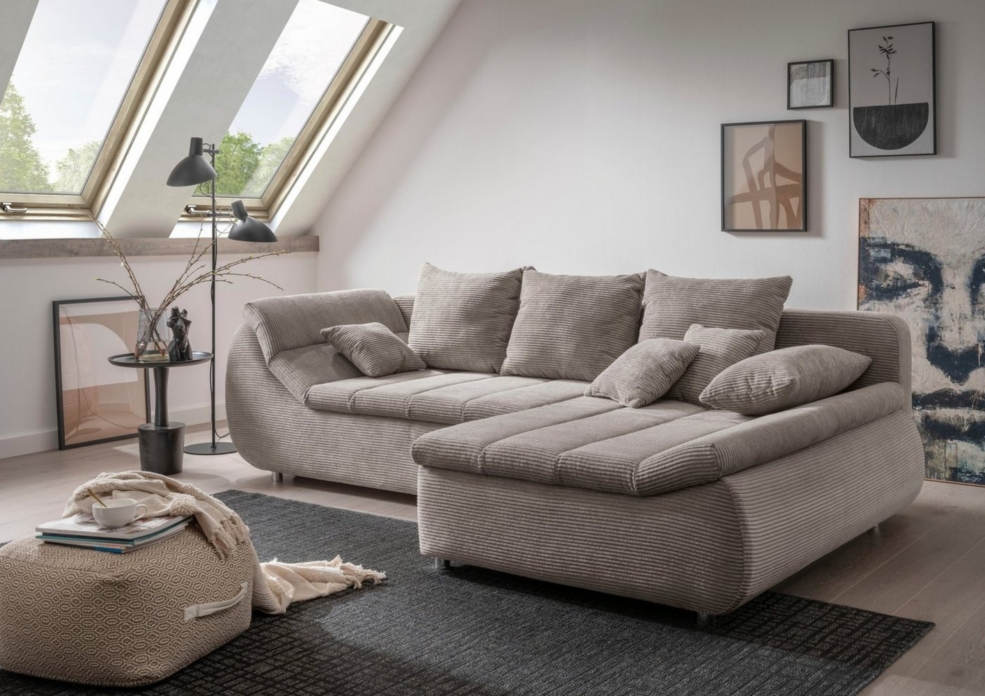 INOSIGN Ecksofa Imola L-Form, wahlweise mit Bettfunktion Bild 1