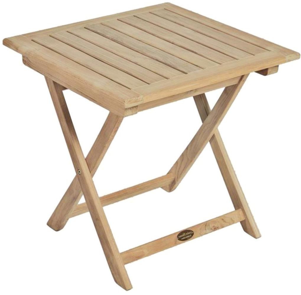 Beistelltisch Kaffeetisch Garten quadratisch Teak 50x50 cm Bild 1