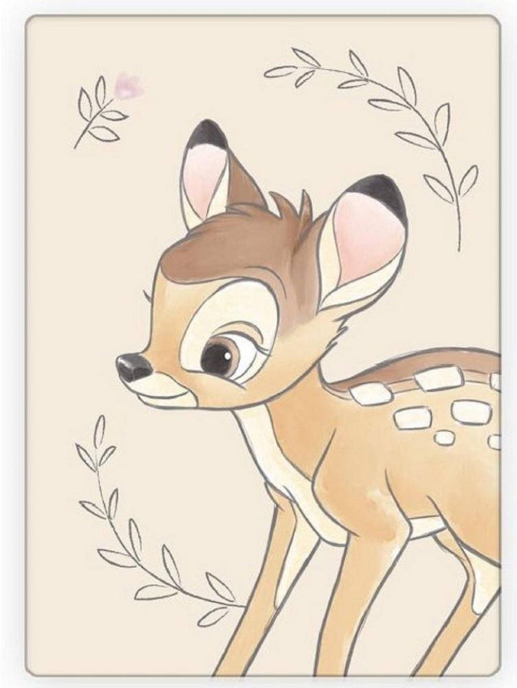 Wohndecke Disney Bambi Fleecedecke Schmusedecke Kuscheldecke 100 x 140 cm, Disney Bild 1