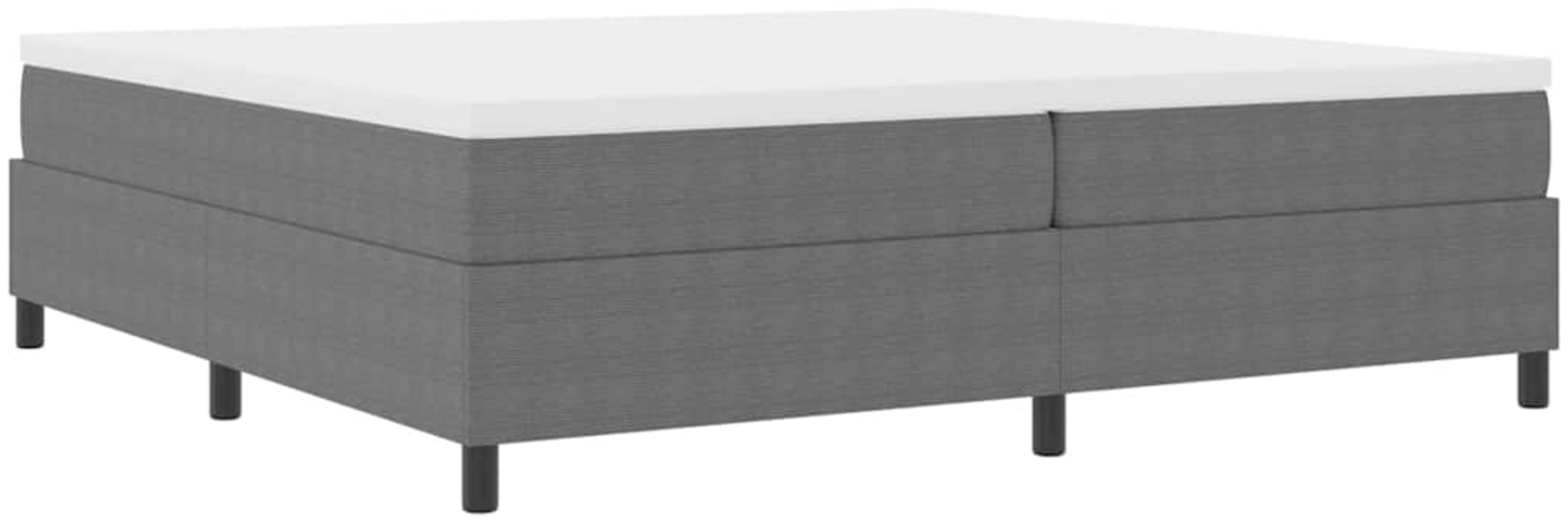 vidaXL Boxspringbett Hellgrau und Weiß 203 x 200 x 60 cm Cordstoff 3337482 Bild 1